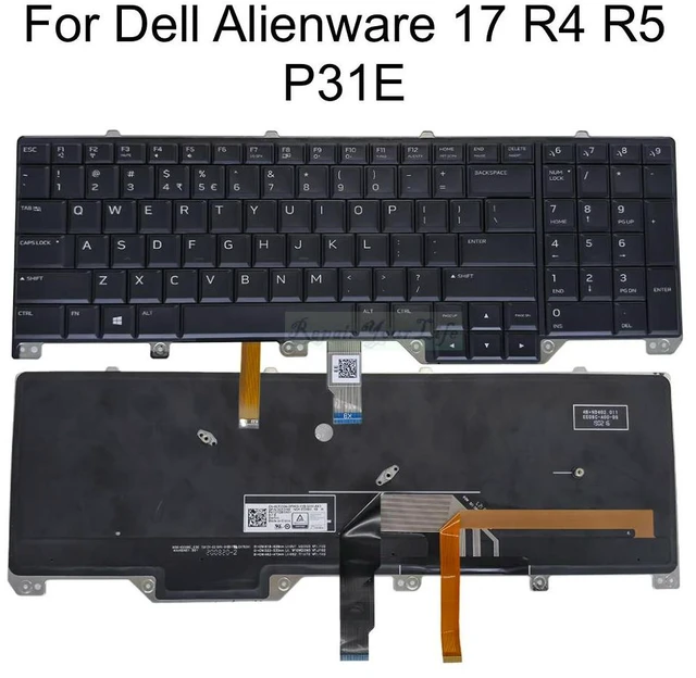 Main image of US Backlit Keyboard for 17 R4 17 R5 P31E English Laptop Keyboard Backlight 0CF2YW PK131QB1A01 NSK-EE0BC