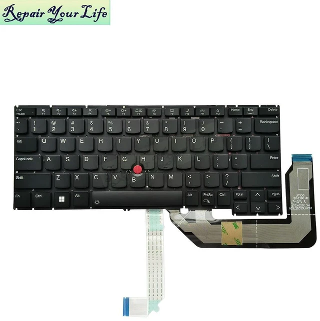Main image of US English Keyboard Backlit For ThinkPad X13 Gen 4 Gen5 21LU 21EX Yoga Gen 4 21F2 Backlight Notebook TrackPoint Keyboards