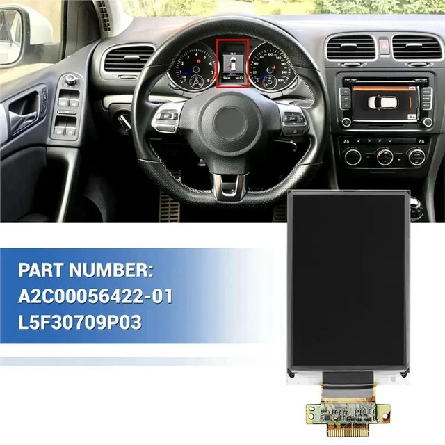 Alt view image 3 of 3 - VDO Instrument Display 3.5" Screen For Seat Altea 09-15 VW Passat Skoda L5F30709P04 L5F30709P03 LCD Display Cluster