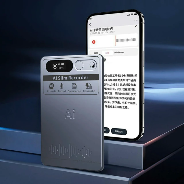 Alt view image 2 of 3 - Digital Voice Recorder with Real-Time Transcription & Translation Audio Recorder Audio Recording Device for Lectures Meetings