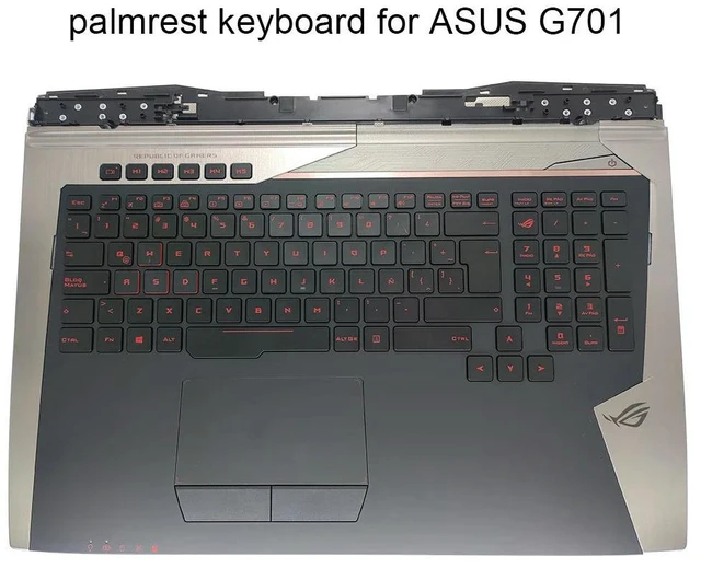 Main image of Latin Keyboard Palmrest Backlight for ROG G701 G701V G701VO G701VI G701VIK Laptop Keyboards 13N0-SDA0421 13NB09D0AP0321