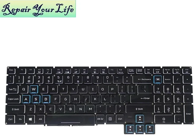 Main image of US/UI RGB Backlit Keyboard for Predator Helios 700 (PH717-71) 17.3" Gaming Notebook Keyboard English Colorful Backlight