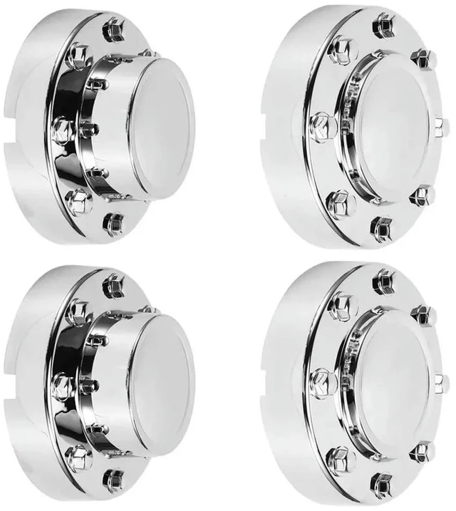 Main image of Front& Rear Wheel Center Hub Caps Cover Chrome Dually 68081010AA, 68081015AC For Dodge Ram 3500 2011-2018
