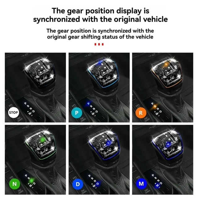 Alt view image 3 of 3 - Gear Shift Knob LED Imitation Crystal Replacement For Toyota For Prado LC250 Land Cruiser LC300 2024-2025 RHD