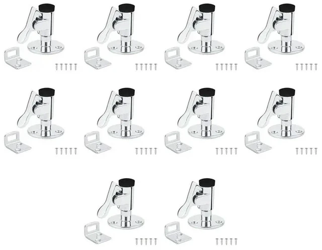 Main image of 10X Stainless Steel 316 Boat Door Stop Stopper Catch Door Holder Floor Knob Yacht RV Motorhome Camper Spring Latch