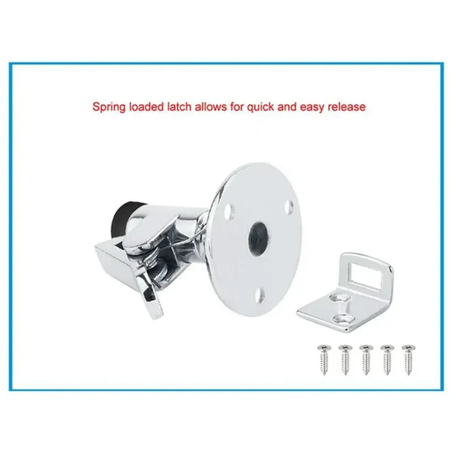 Alt view image 3 of 3 - 10X Stainless Steel 316 Boat Door Stop Stopper Catch Door Holder Floor Knob Yacht RV Motorhome Camper Spring Latch
