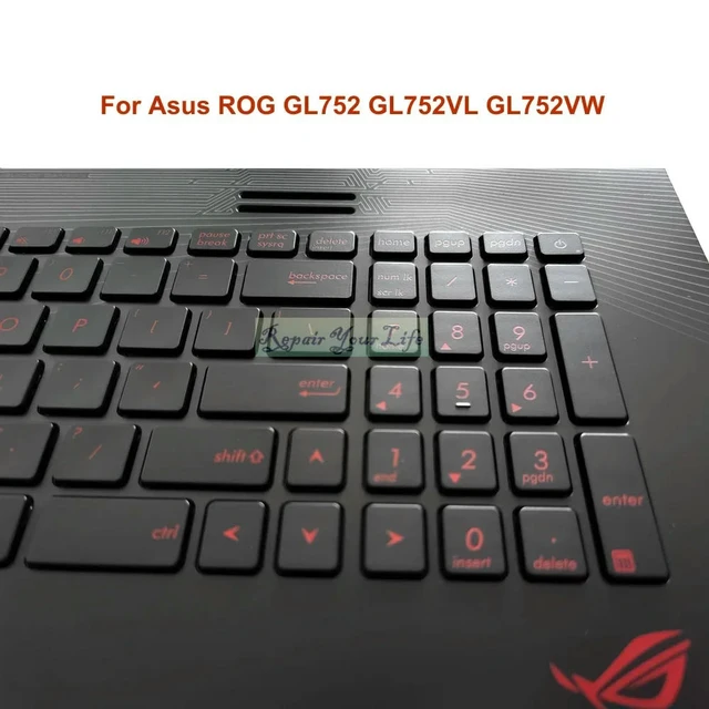 Alt view image 3 of 3 - US UI Backlit Keyboard Palmrest For ROG GL752 GL752V GL752VL GL752VW GL752VWM PC Keyboards C shell TopCase 13NB0941AP0301