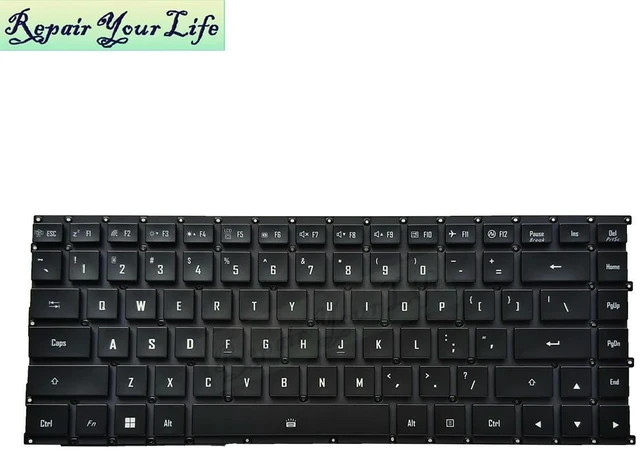 Main image of US English Backlight Keyboard For AERO 16 YE5 XE5 KE5 YE4 XE4 KE4 OLED BKF BSF RP86 V210145AS1 27703-KRNR6-S10S Notebook Teclado