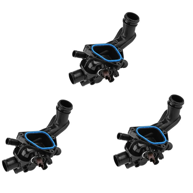 Alt view image 2 of 3 - 3X 11537534521 1336Z6 1336.Z6 11538699290 Water Flange Engine Coolant Thermostat For 207 208 308 508 2008 3008