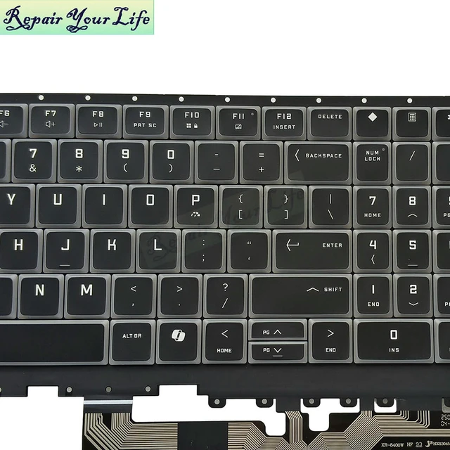 Alt view image 2 of 3 - UI English Keyboard RGB Backlight For OMEN MAX D0J0 16-AH 16-AK TPN-I143 16-AK0002NR Colorful Backlit Keyboards 9Z.NNBBV.401