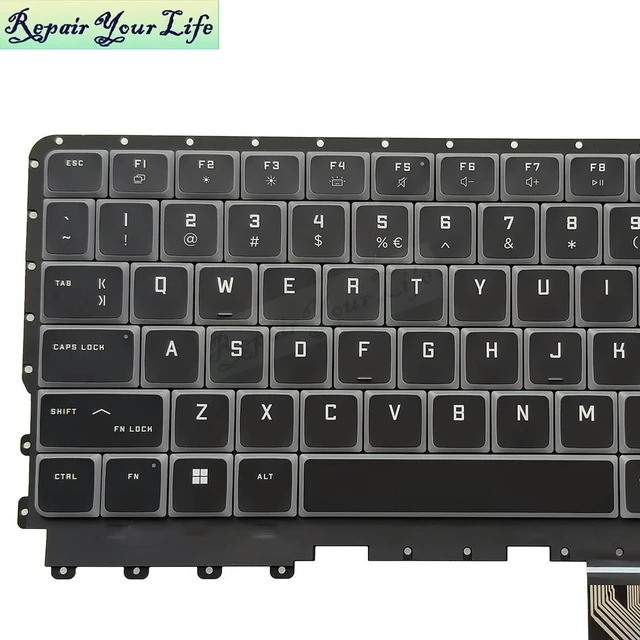 Alt view image 3 of 3 - UI English Keyboard RGB Backlight For OMEN MAX D0J0 16-AH 16-AK TPN-I143 16-AK0002NR Colorful Backlit Keyboards 9Z.NNBBV.401