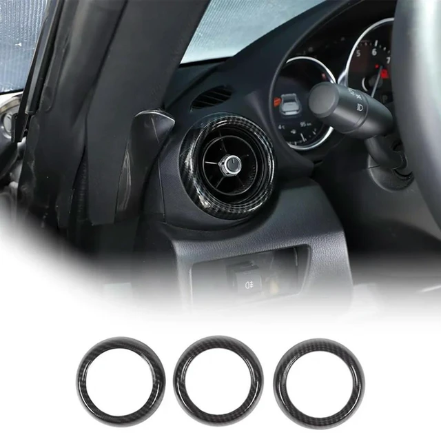 Alt view image 2 of 3 - Interior Accessories Carbon Fiber Center Console Air Vent Outlet Cover Trim For Mazda MX-5 ND Miata 2016-2023