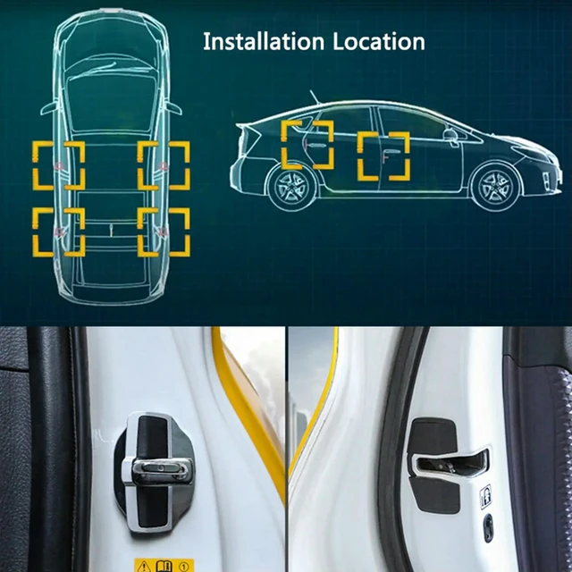 Alt view image 2 of 3 - 12 Sets Door Stabilizer Door Lock Protector Latches Stopper Covers For Honda Accord Civic CRV HRV Odyssey