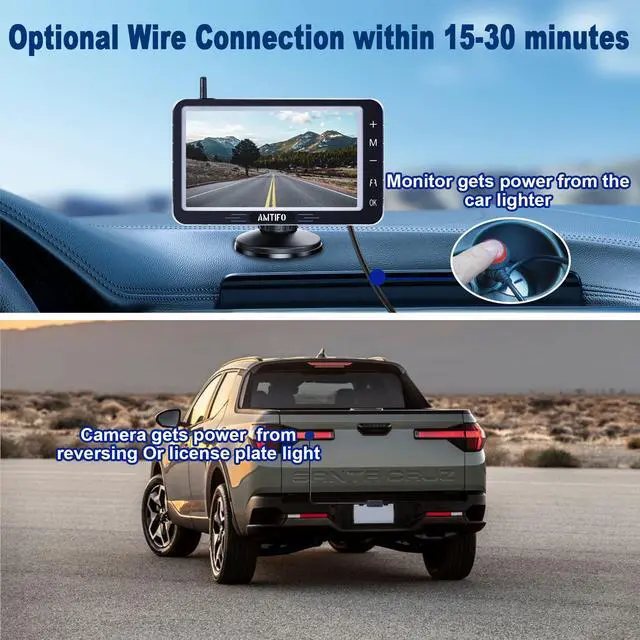 Alt view image 2 of 6 - Wireless Backup Camera 5-inch for Truck: Easy to Install Back up Camera - HD 1080P Rear View Camera for Trucks SUVs