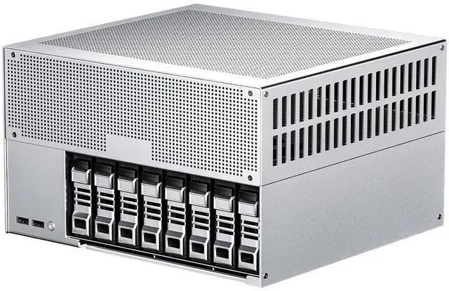 Main image of Desktop NAS 8-Bay, Ultra 9 285H AI CPU, 32GB LPDDR5X 8400Mhz RAM, 2 x 10GbE, 2 x M.2 NVMe Slots, HD/DP, PCIe 4.0 x 8 Slot, USB 4, Support Dual System Network Attached Storage (Diskless)