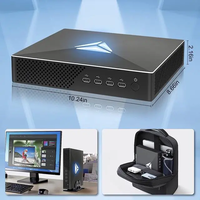 Alt view image 7 of 7 - Mini Deaktop PC i9-9900KF Windows 11 Pro, Gaming Computer GeForce RTX3050 8G, 64G DDR4 RAM 2T NVME SSD, 8K, HDMI*2, DP*2 Four Display, WiFi6 Bluetooth 5.1 for Gaming/Design