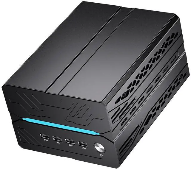 Main image of AI Mini Gaming PC Ryzen 5 9600X(6C/12T,Up to 5.4Ghz), 64GB DDR5 4TB SSD, Desktop Computer with RTX 5060Ti 16G, Dual 2.5G LAN, Type-C, Win 11 Pro, WiFi 7, BT 5.4, Support Six Display