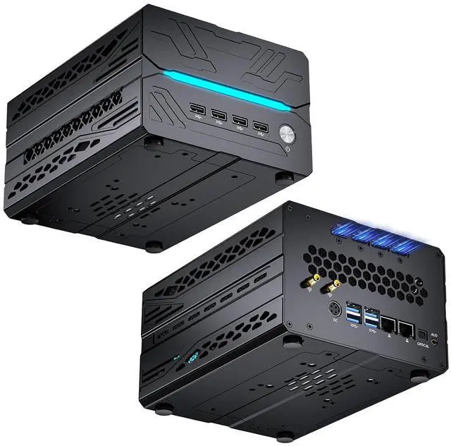 Main image of AI Mini PC, Desktop Computer i9-14900F 24 Cores Upto 5.8GHz, 64G DDR5, 4T M.2 PCIE4.0 SSD, Win-11 Pro, GeForce RTX5060Ti 16G, Four Display, 8K@60Hz Outputs, Dual LAN, WiFi7, Video Editing