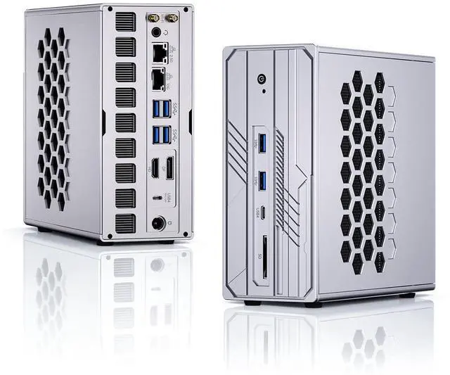Main image of Mini PC AI Server, AI Computing Workstation, AI MAX+ 395(126TOPS,16C/32T), Win-11 Pro, Radeon 8060S GPU, 128G LPDDR5X-8400, 1T M.2 SSD, 10G+2.5G LAN, Quad Screen, 4xM.2 PCIe 4.0 Slots, WiFi 7