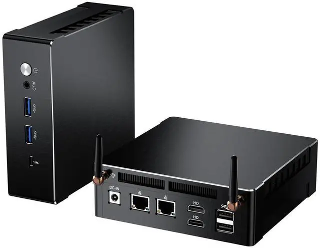 Main image of Mini PC, 64G DDR5 RAM, 2T PCIE4.0 SSD, Ryzen 9 8945HS (8C/16T, Upto 5.2GHz), Radeon 780M Graphics, 2.5G LAN, 2*HDMI, 1*USB4.0, Triple Display, Wi-Fi 6e, VESA, Windows 11 Pro