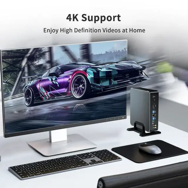 Alt view image 6 of 7 - Mini PC with Core i9-11900H (8 Cores, 2.5-4.9GHz), 64G RAM | 1T SSD Desktop Computer, 4K, 1*HDMI, 1*VGA Dual Display Wi-Fi 6e Bluetooth 5.3, WOL Windows 11 Pro