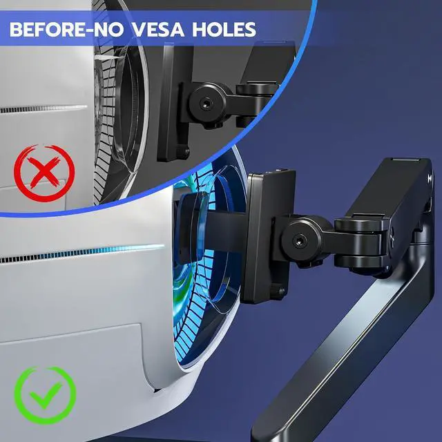Alt view image 2 of 6 - Heavy Duty Monitor Arm & VESA Adapter for Samsung Neo G9, G65B, G70A, G75T, G85NB, CRG9, CHG9, CHG90, and Odyssey G9 Monitors