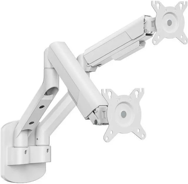 Main image of Dual Monitor Wall Mount for 17-35 Inch Ultrawide Screens, Heavy Duty Monitor Arm up to 26.4 lbs, Fully Adjustable Wall Mount, VESA 75x75/100x100 Compatible, White