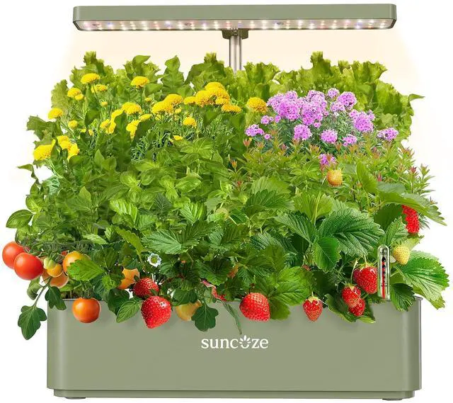 Main image of Hydroponics Growing System Kit 12 Pods, 24W LED Grow Light Indoor Garden, 4L Water Tank with Quiet Pump, Adjustable Height Herb Garden Planter Indoor Kit, Gardening Gifts, Green
