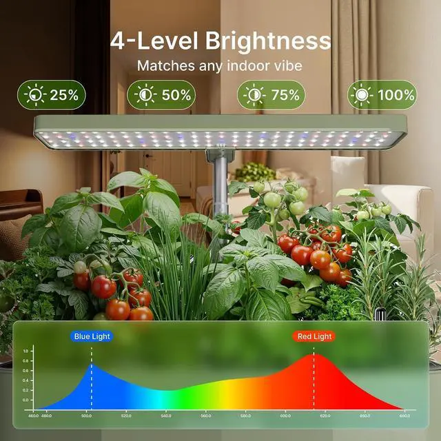 Alt view image 3 of 7 - Hydroponics Growing System Kit 12 Pods, 24W LED Grow Light Indoor Garden, 4L Water Tank with Quiet Pump, Adjustable Height Herb Garden Planter Indoor Kit, Gardening Gifts, Green
