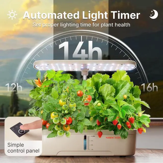 Alt view image 5 of 7 - Hydroponics Growing System Kit 12 Pods & 160pcs Hydroponic Pods Supplies