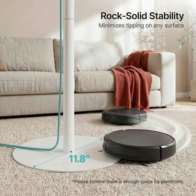 Alt view image 6 of 7 - Speaker Stands Pair for Sonos Era 100, 100 SL, 300, External Cable, White | 31.4"42" lockable height, Only compatible with Sonos Era Series,External cable management with securing straps