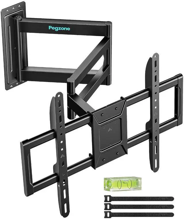 Main image of Long Arm TV Wall Mount for 37-86 Inch TVs, 38 Inch Extra Long Extension TV Bracket, Swivel Tilt Full Motion TV Wall Mount Fit Max VESA 600 x 400mm, Heavy Duty Up to 110lbs, Single Stud
