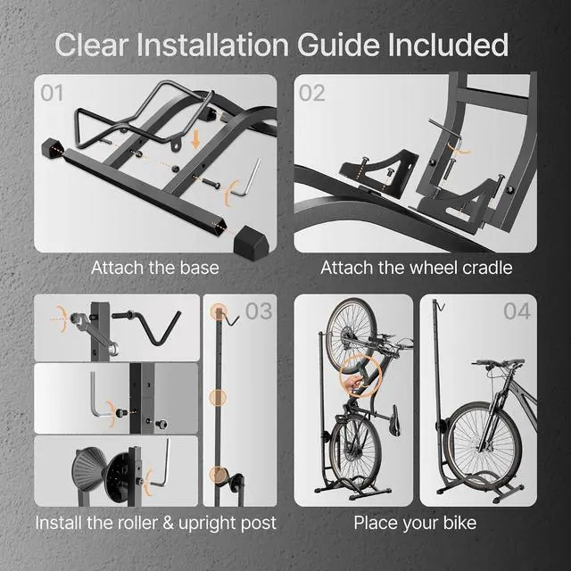 Alt view image 6 of 7 - Freestanding Bike Floor Stand, Vertical Horizontal Bicycle Storage Rack, Heavy Duty 77 lbs Freestanding Bike Rack for Garage Home, Space-Saving Indoor Bike Storage, Smart Two-way Installation