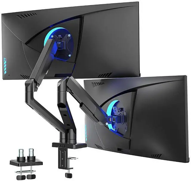Main image of Dual Monitor Mount, Heavy Duty Monitor Arms for 2 Monitors for 17-35 Inch, Fully Adjustable Monitor Desk Stand Ultrawide Screen, VESA 75x75 or 100x100mm, Black