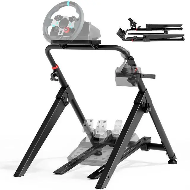 Main image of Foldable Sim Racing Wheel Stand, Formula and GT Racing Simulator Cockpit Compatible with Fanatec, Thrustmaster, Logitech, Moza, Racing Games on PS5, PS4, Xbox and PC