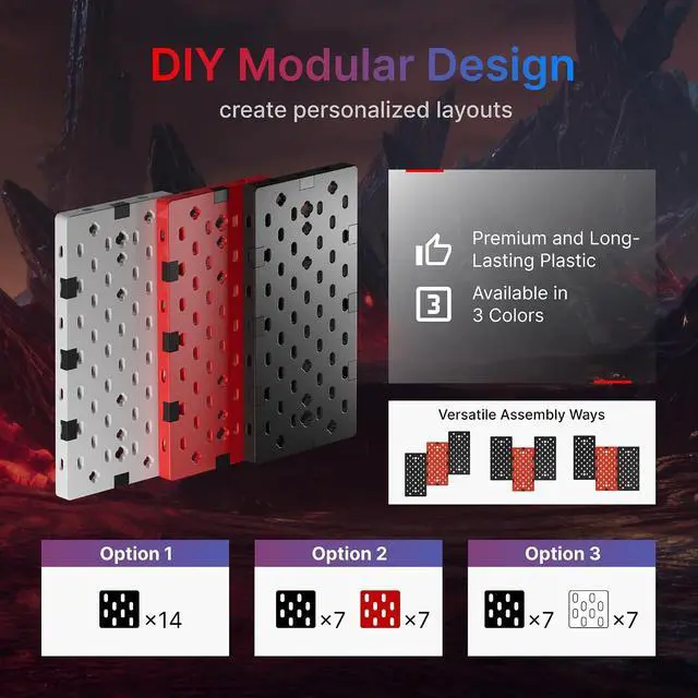 Alt view image 7 of 7 - Desk Side Storage Organizer No Drill Under Desk Laptop Holder Bundle with 14 PCS Controller and Headphone Holder Wall Mount