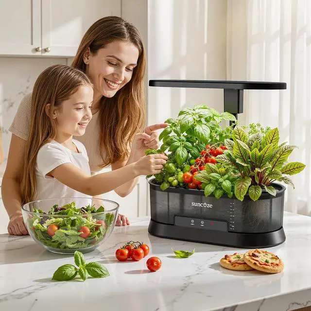 Alt view image 7 of 7 - Hydroponics Growing System with Removable Tank, 36W Dimmable Full Spectrum LED Grow Light, 12 Pods Indoor Herb Garden with 5L Split Water Tank, 21.6" Height Adjustable Hydroponic Garden