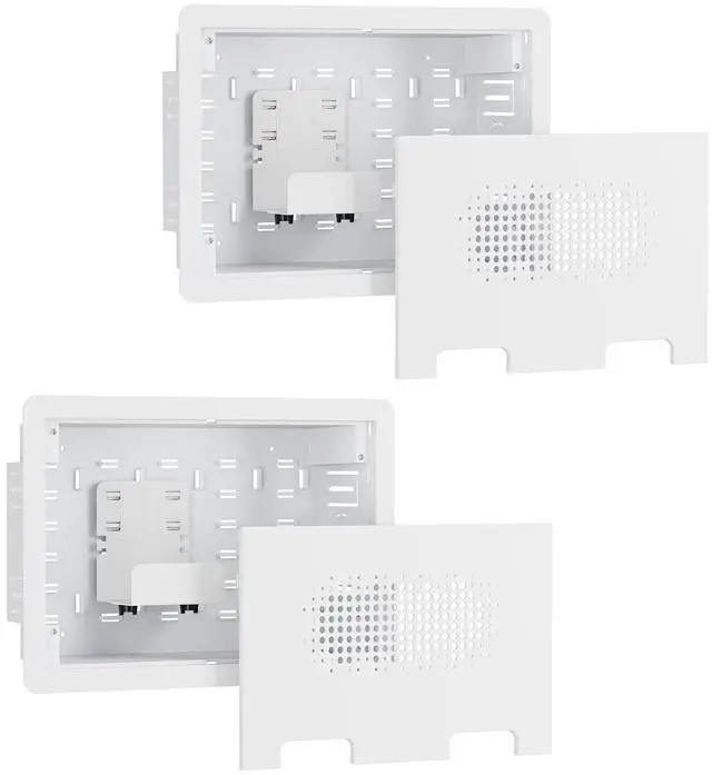 Main image of 9" in-Wall Media Box,Recessed Outlet Wall Box,Structured Media Enclosure for One Connect & Network Switches, Works with Fire TV Stick & Samsung -Friendly Cable Management KitPack of 2