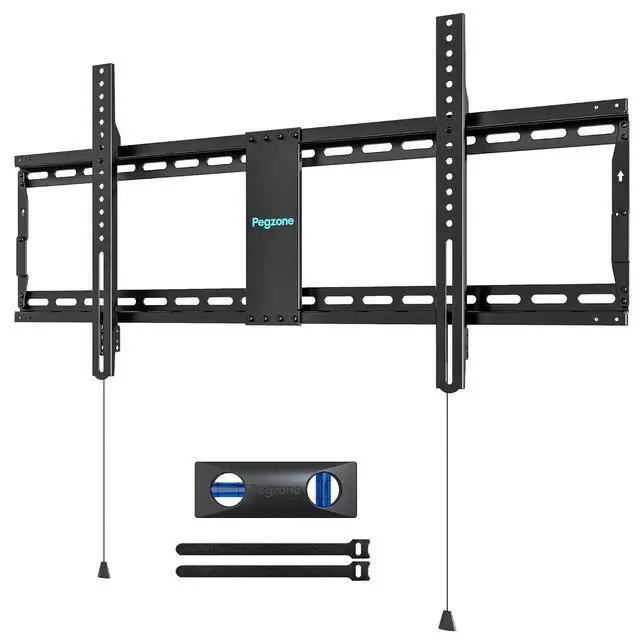 Main image of Low Profile TV Wall Mount for 43-95 Inch TVs, 1.1 Inch Ultra Slim Fixed TV Wall Mount with 220 lbs Capacity, Max VESA 800x400mm, Fits 16"/18"/24" Wood Studs & Concrete Walls