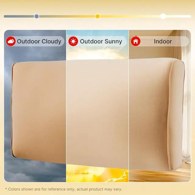 Alt view image 7 of 7 - 14 pcs Outdoor Cushions for Patio Furniture, 25.6"x25.6" Couch Cushion Replacement for 6-Seat Sectional Sofa Sets, Anti Slip & Splash-Proof Patio Cushions for Garden/Backyard/Porch(Khaki)