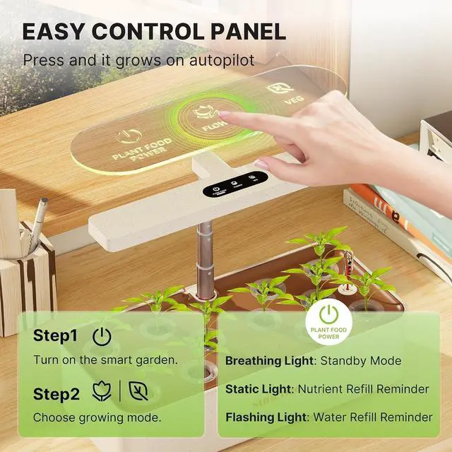 Alt view image 6 of 7 - Hydroponics Growing System Kit 12 Pods & 160pcs Hydroponic Pods Supplies