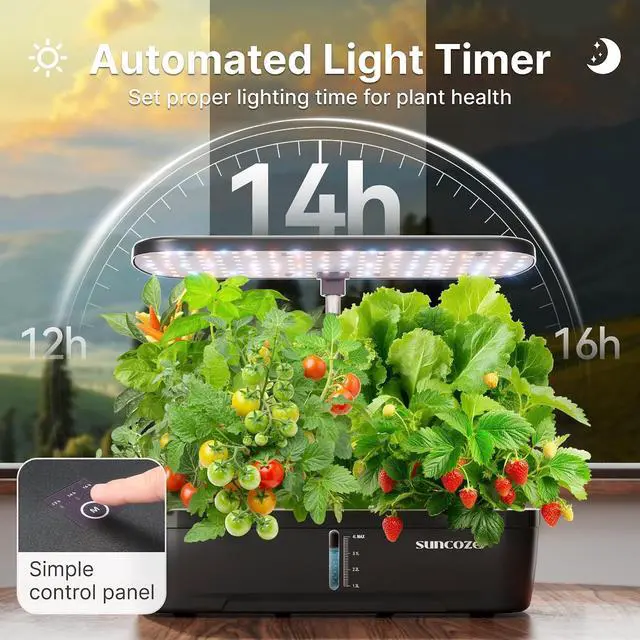 Alt view image 5 of 7 - Hydroponics Growing System Kit 12 Pods & 160pcs Hydroponic Pods Supplies