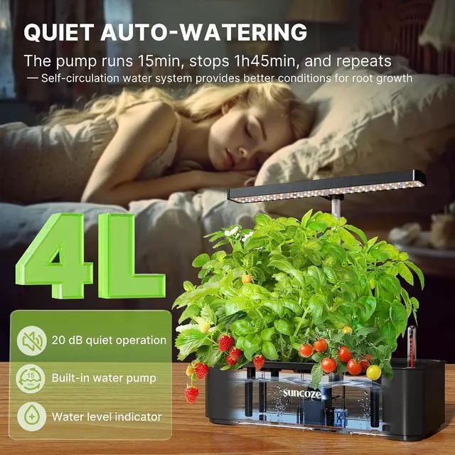 Alt view image 4 of 7 - Hydroponics Growing System Kit 12 Pods & 160pcs Hydroponic Pods Supplies