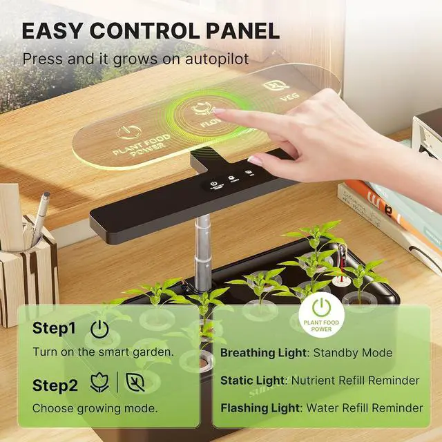 Alt view image 6 of 7 - Hydroponics Growing System Kit 12 Pods & 160pcs Hydroponic Pods Supplies