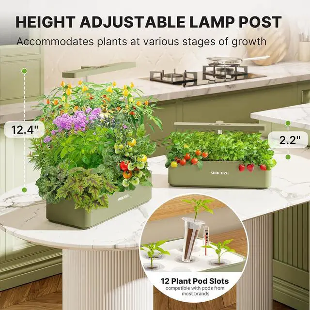 Alt view image 2 of 7 - Hydroponics Growing System Kit 12 Pods & 160pcs Hydroponic Pods Supplies