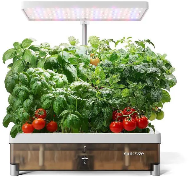 Main image of Hydroponics Growing System Kit 13 Pods, Indoor Garden with Dimmable Grow Light, 4L Visible Water Tank with Adjustable Height to 12.8",Digital Timer & Water/Nutrient Reminder, Gardening Gifts