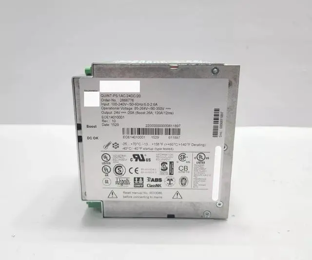 Alt view image 3 of 4 - QUINT-PS/1AC/24DC/20 Power Supply Unit 2866776 REV 10