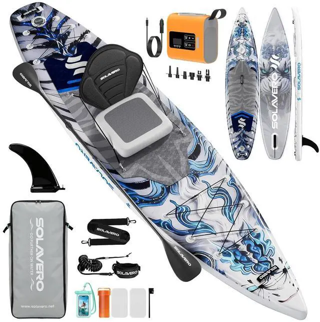 Main image of Inflatable Stand Up Paddle Board, 12'5"×33" Extra Large SUP with Seat Premium Accessories, Anti-Slip EVA Deck for Youth & Adults 600lb Capacity Adventure Paddleboard for Lake, River, Ocean