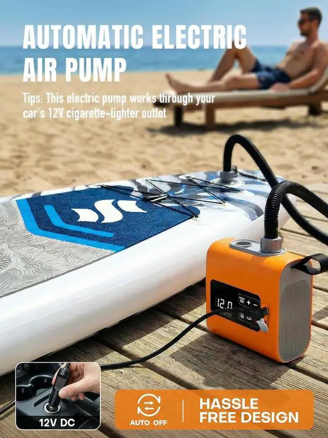 Alt view image 6 of 7 - Inflatable Stand Up Paddle Board, 12'5"×33" Extra Large SUP with Seat Premium Accessories, Anti-Slip EVA Deck for Youth & Adults 600lb Capacity Adventure Paddleboard for Lake, River, Ocean