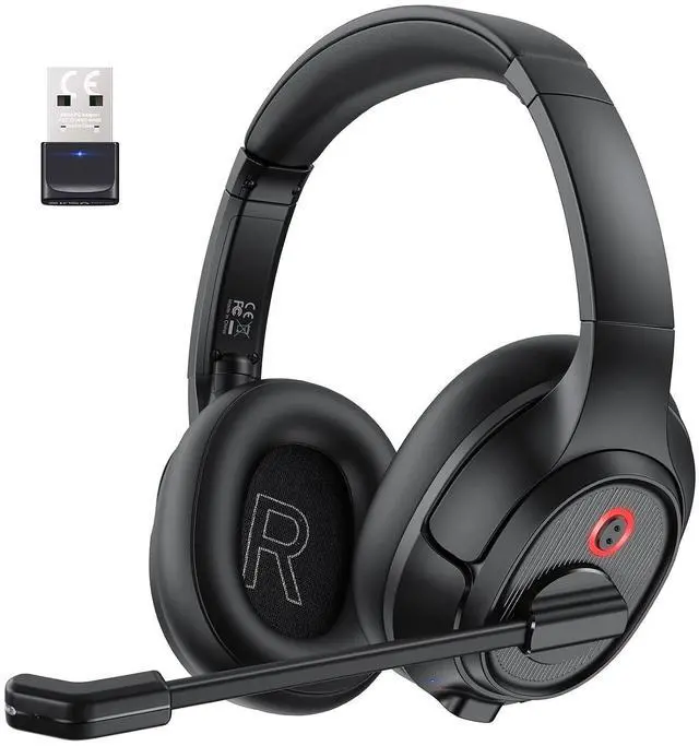 Main image of Wireless Headset with Mic for Work, Bluetooth 5.0 Headset with AI-Powered Noise Cancelling Microphone - Bluetooth Wireless Headphones with Mic for Work/PC/Laptop/Computer/Office/Zoom
